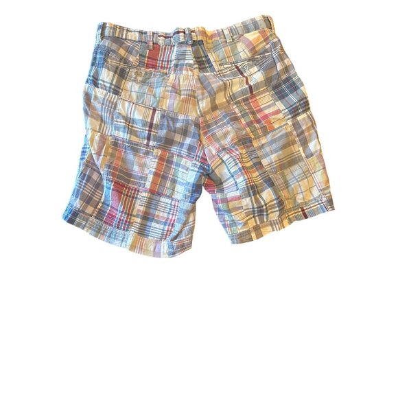 Polo Ralph Lauren Mens Madre Patchwork Plaid Cotton Shorts Size 35 Multicolor - Picture 4 of 7